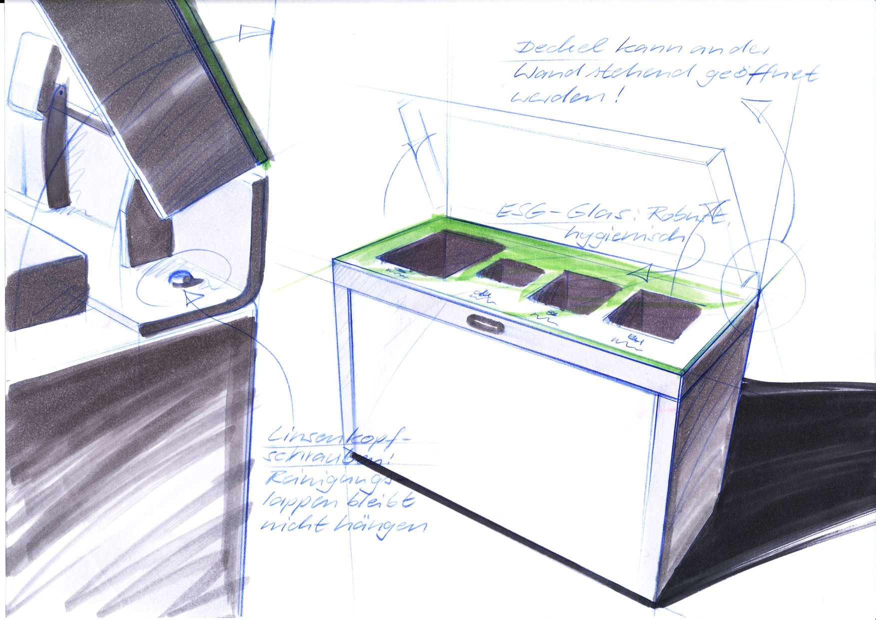Multilith Design Recyclingstation, Abfallbehälter, Abfalltrenner, Public Waste bins, Poubelle Recyclage, Design Thinking, Wertstofftrenner