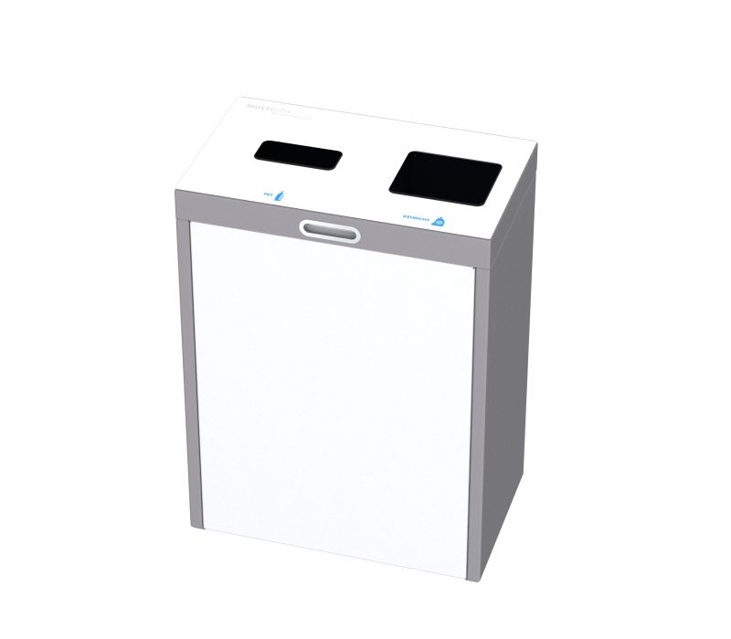 Multilith 2.0 Recycling Station, Komerzielle Mülleimer, Wertstoffbehälter, 110 Liter, PET Recycling Station, Abfallbehälter, PET, Abfall